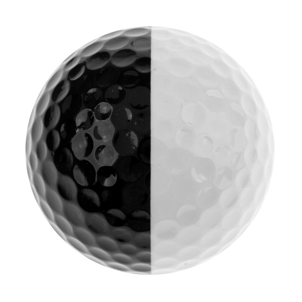 Golf Ball Golf Soft Rubber Balls Practice Ball Black & White - Double Layer