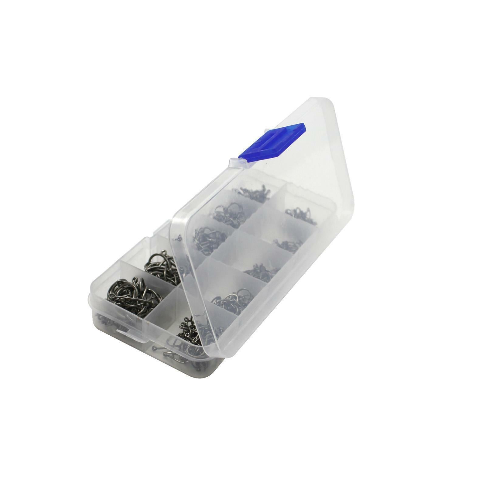 500pcs 10 Different Size Circle Fishing Fish Hook Set With Box Stainless Steel