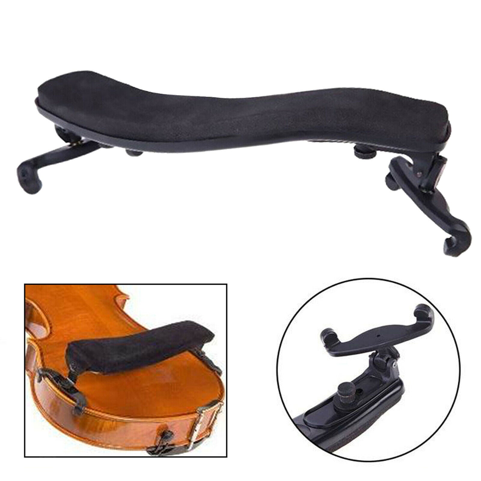 Rubber Violin Shoulder Rest Support Fits for 1/2 4/4 Size Violins Accessory