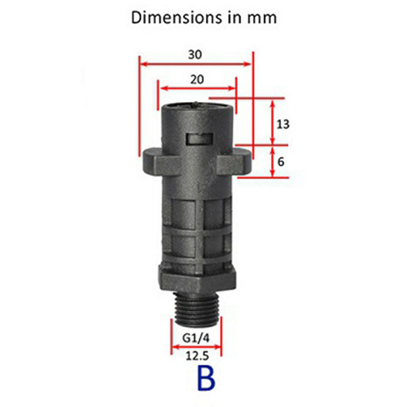 1pc 1/4 Inch Pressure Washer Adapter 2300PSI Foam Generator Car Washing B