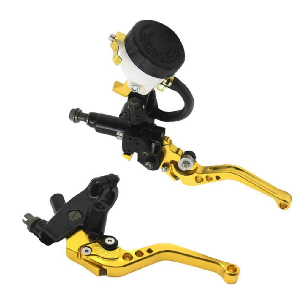 2x 7/8'' Brake Clutch Master Cylinder Lever Kit Replacement Set New Golden