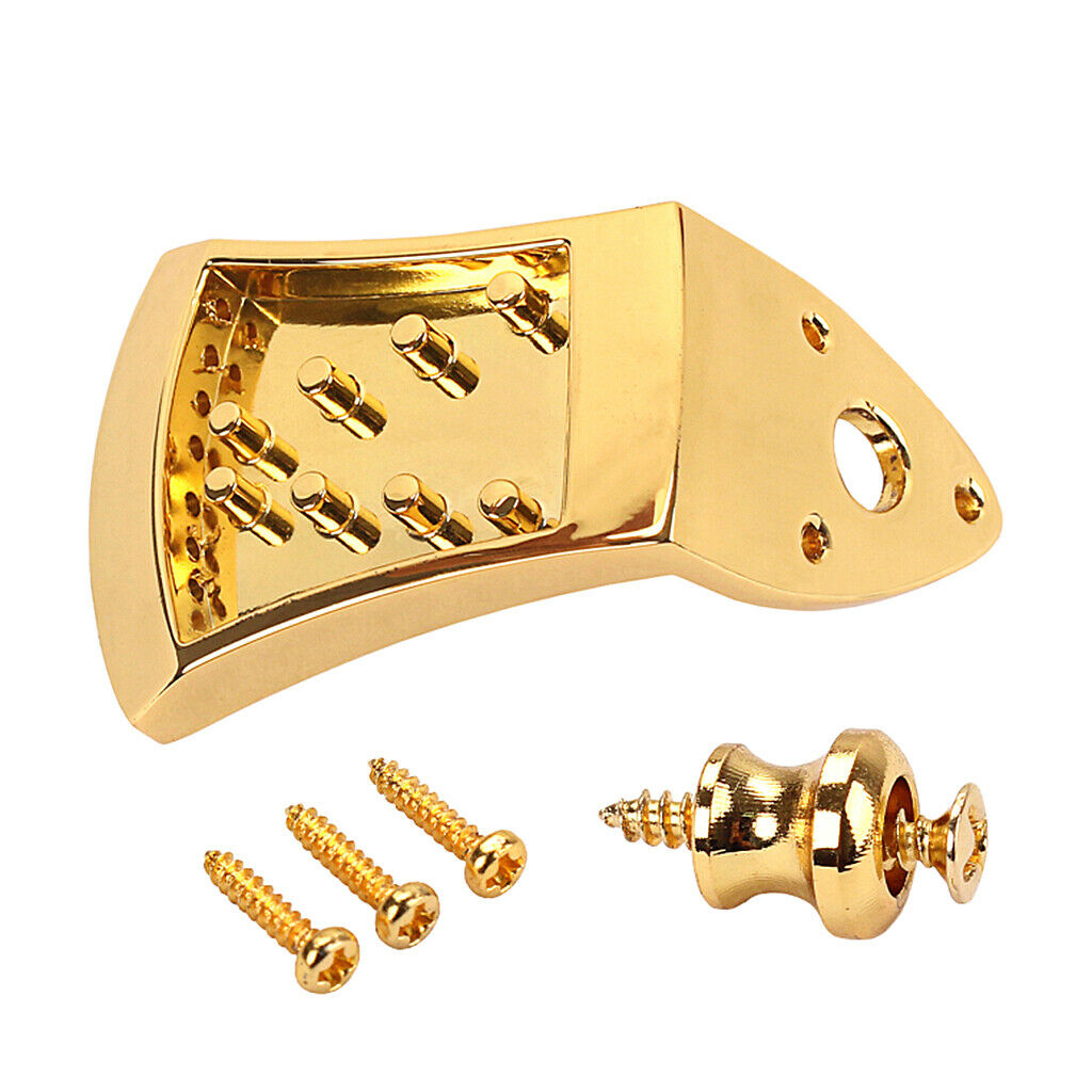 Durable Triangle 8 Strings Mandolin Tailpiece with Screws Strap Buttons