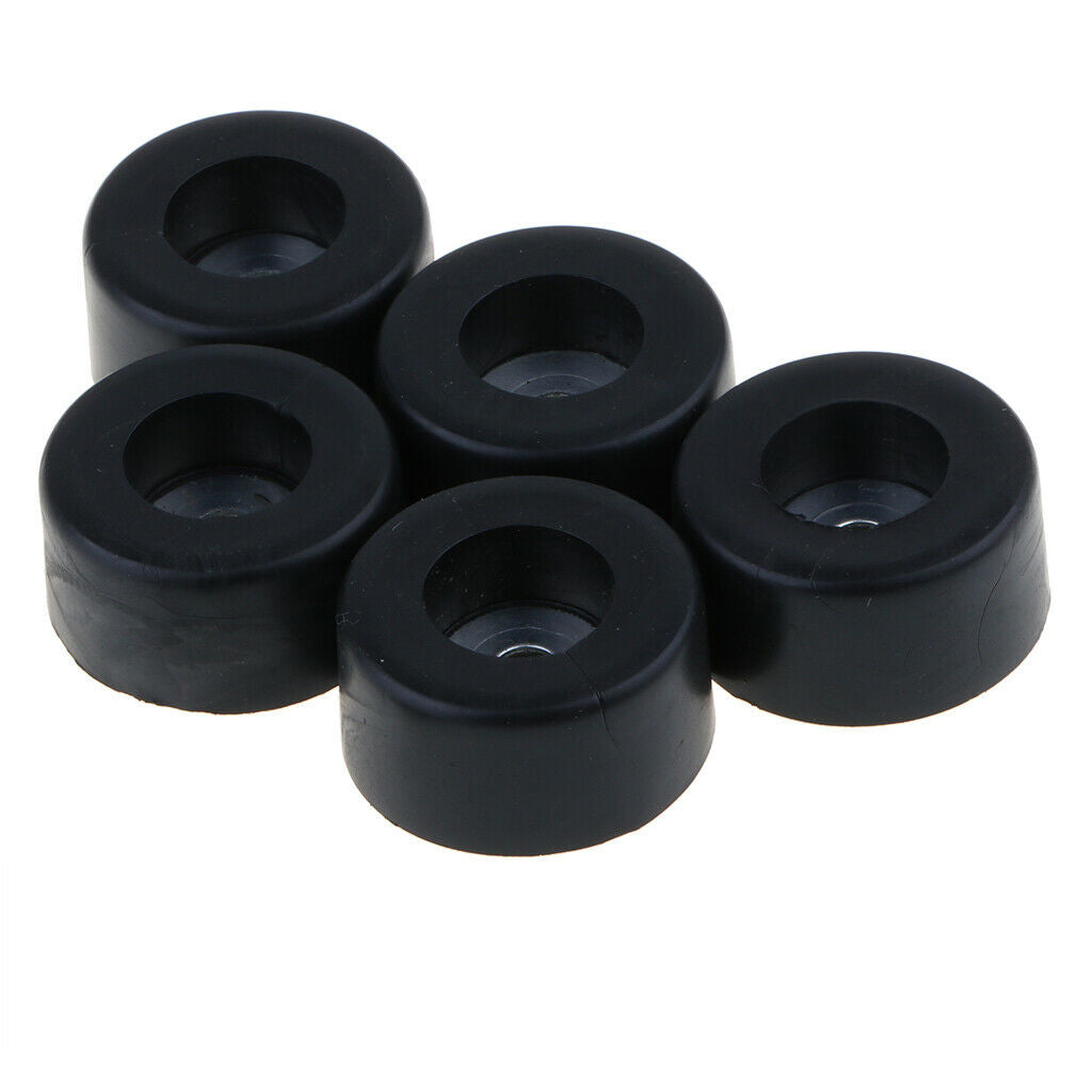5 Pack 38x19mm Furniture Cabinet Round Rubber Case Feet Anti-Slip Circular