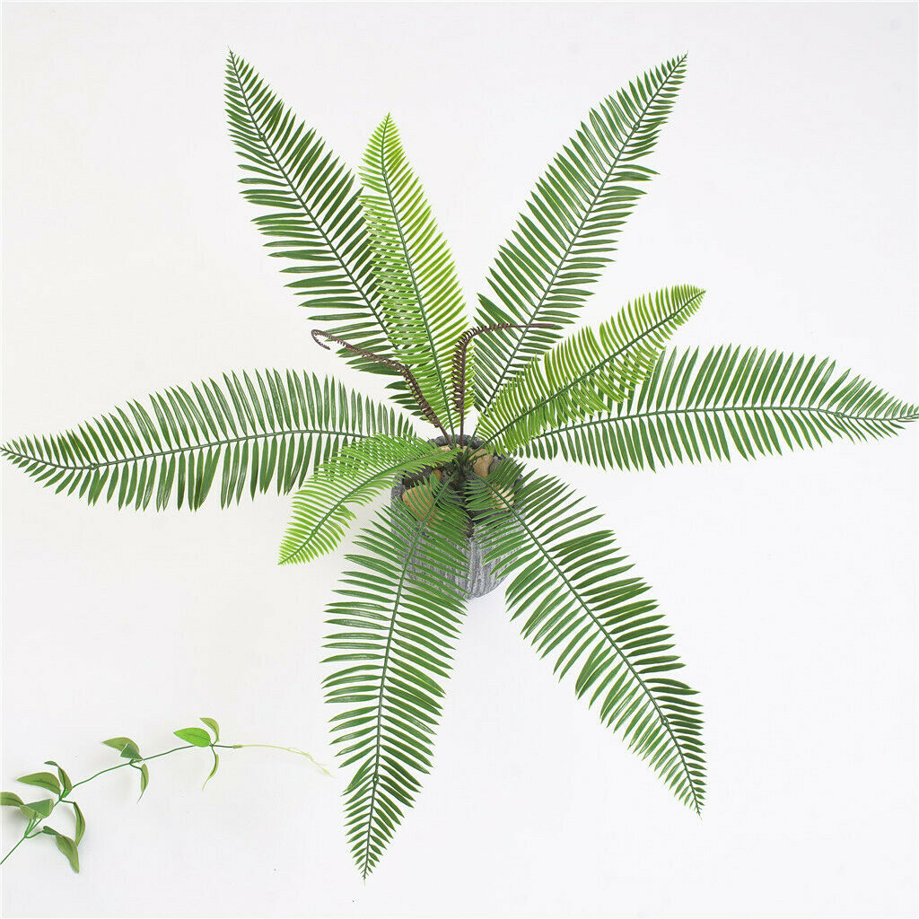 Artificial Cycas Leaves Branch Cycas Fern Leaf  With Metal Frame