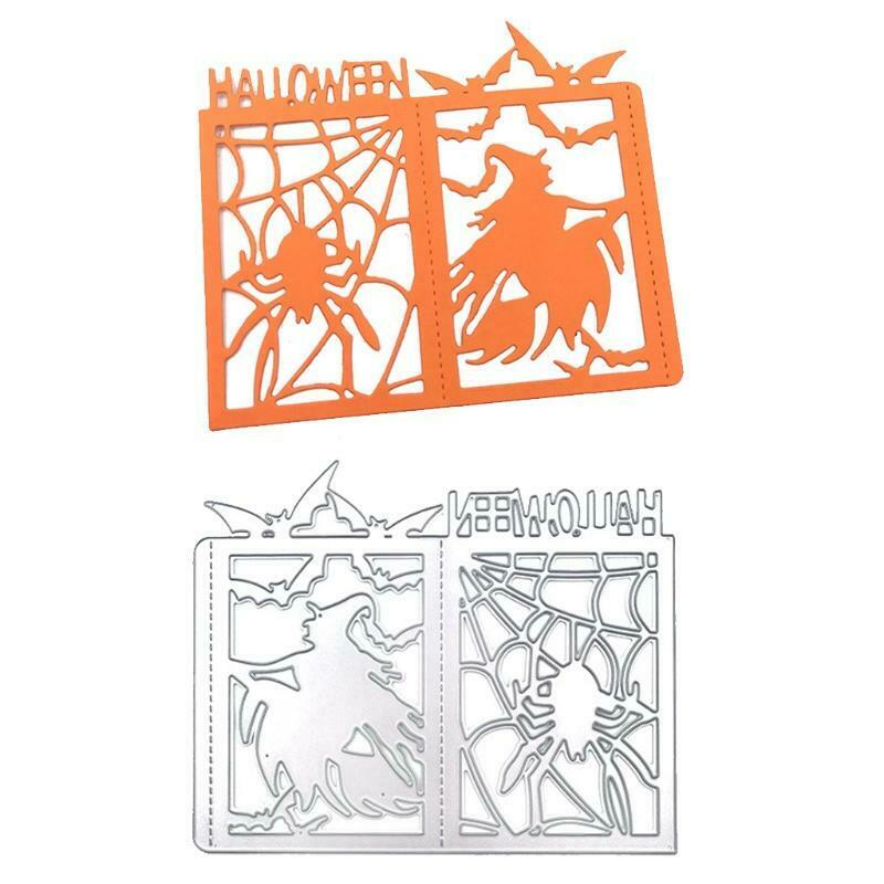 Halloween Witch Bat Spider Carbon Steel Cutting Dies DIY Scrapbooking Photo