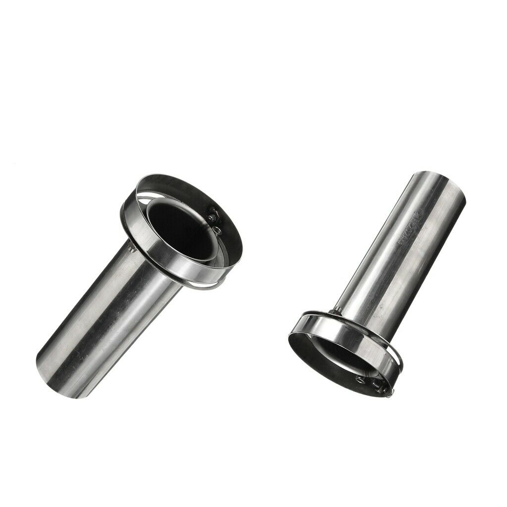 2Piece Insert Removable Stainless Round Exhaust Tip Silencer Muffler 3.5inch