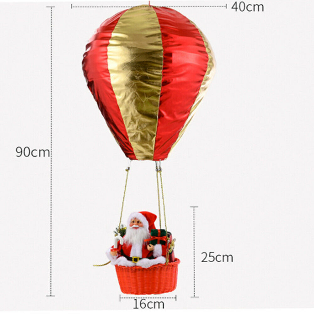 Christmas Santa Claus Hot Air Balloon Decor Christmas Ornaments for Mall Ceiling