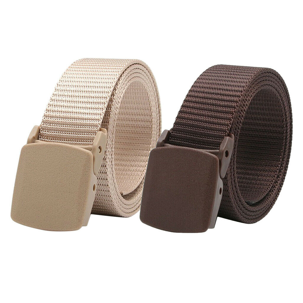 2Pcs Army Outdoor Nylon Webbing Belt Travel Sports Long Jeans Waistbelt