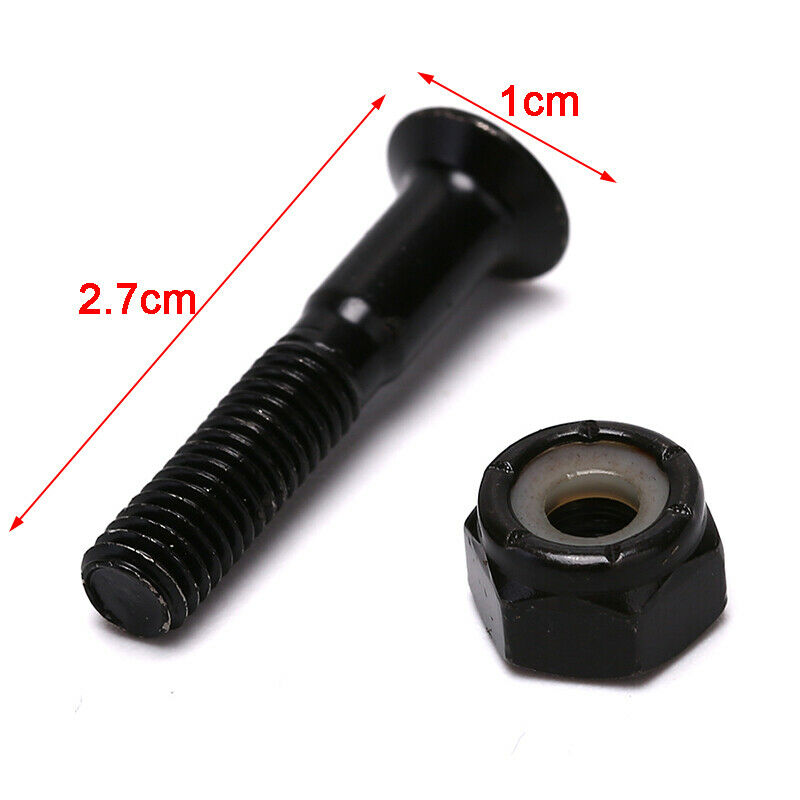 8Pairs Black Carbon Steel  27mm MS3302-1 Skateboard Screws ScooterAccesso.l8