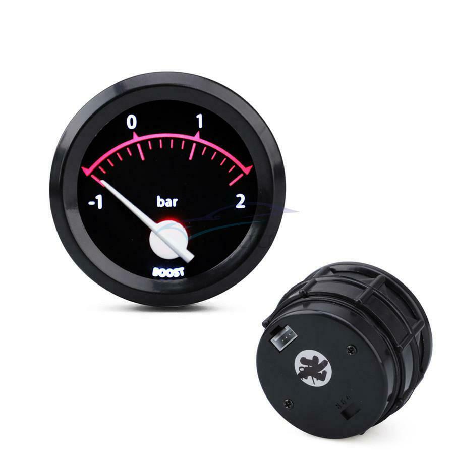 1PCS 52mm Car Motorcycle Universal LED Backlight Automatic Turbocharger Meter