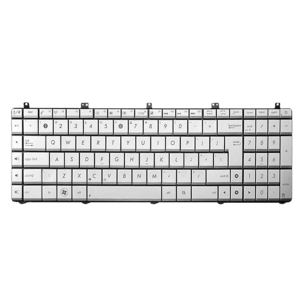 Laptop white US keyboard without backlight for ASUS N75 N75S