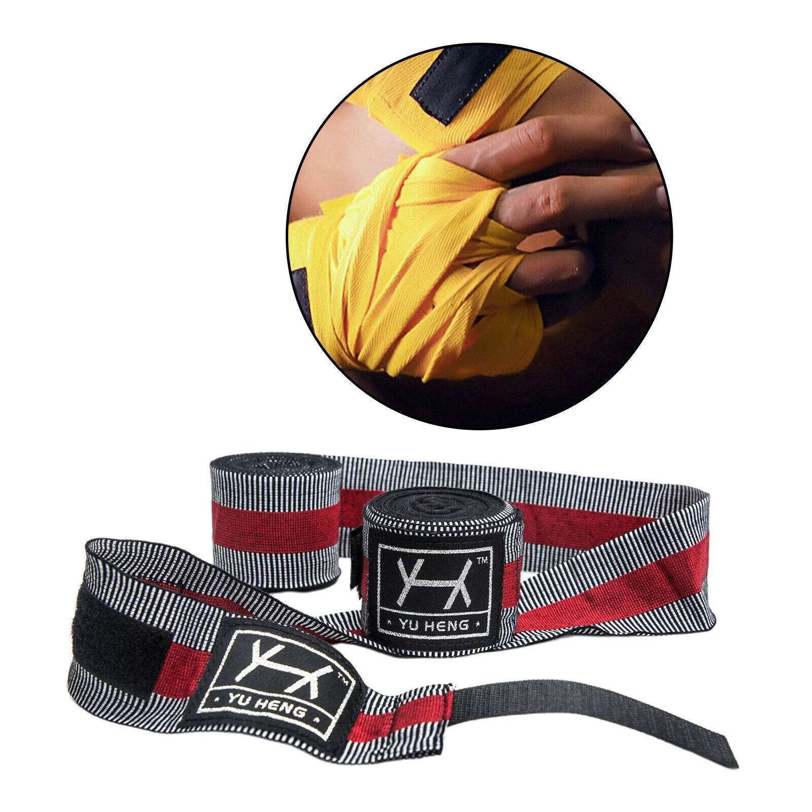 Boxing Hand Wraps Elastic Inner Gloves Kickboxing Bandages Bands Black