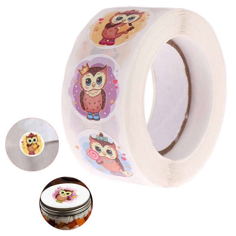500pcs/roll Cartoon Animals Stickers Reward Words Stickers for Student KidsFCA