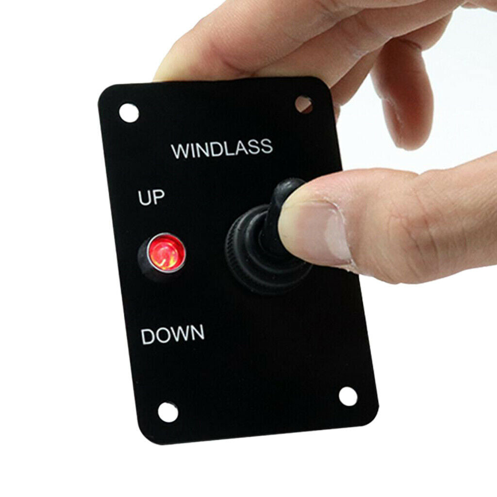 Anchor Windlass Up Down Toggle Switch Panel with LED Indicator 12V Car