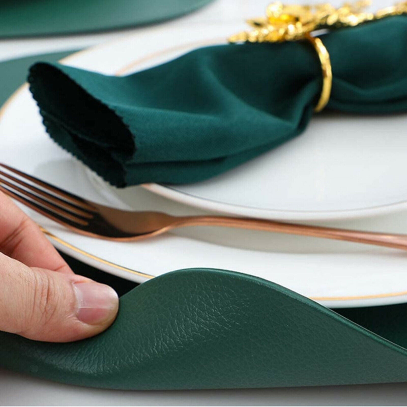 Leather Placemat Household Heat Insulation Pad Table Mat Waterproof Oilproof