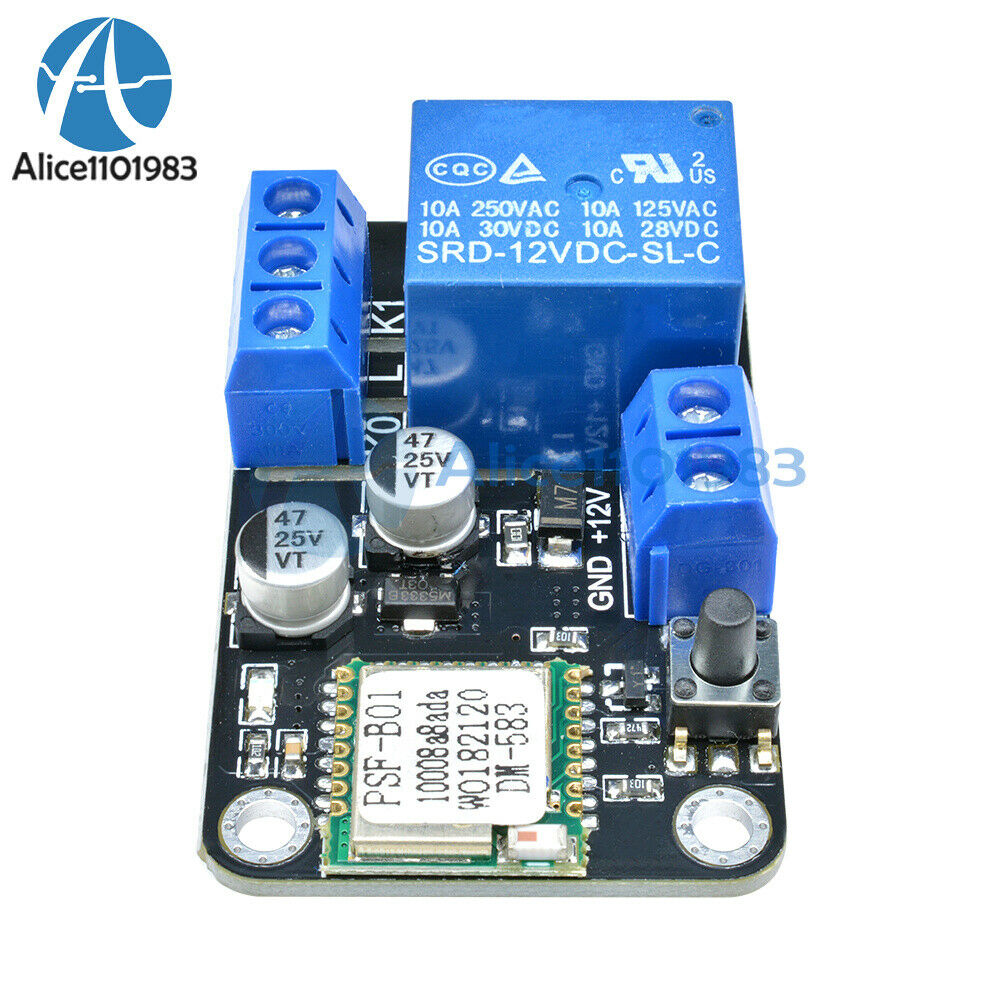DC12V Smart Wifi Wireless Self-lock Switch Delay Relay Module By APP IOS Android