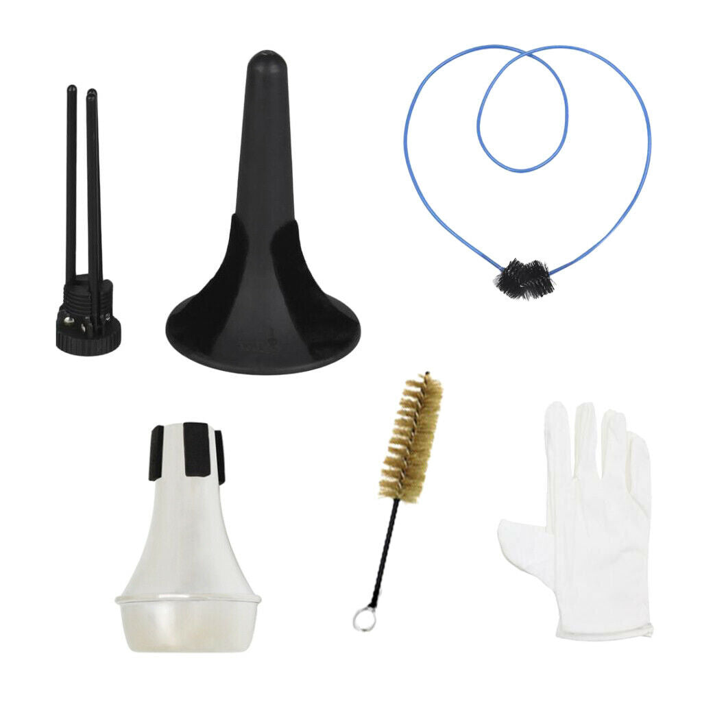 6 in 1 Trumpet Maintenance Toolkit Trumpet Stand + 2 pieces of brushes +