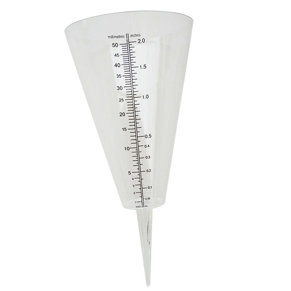 4 Pieces Plastic Rain Gauge with Easy Read Design, 10x10x21.5cm