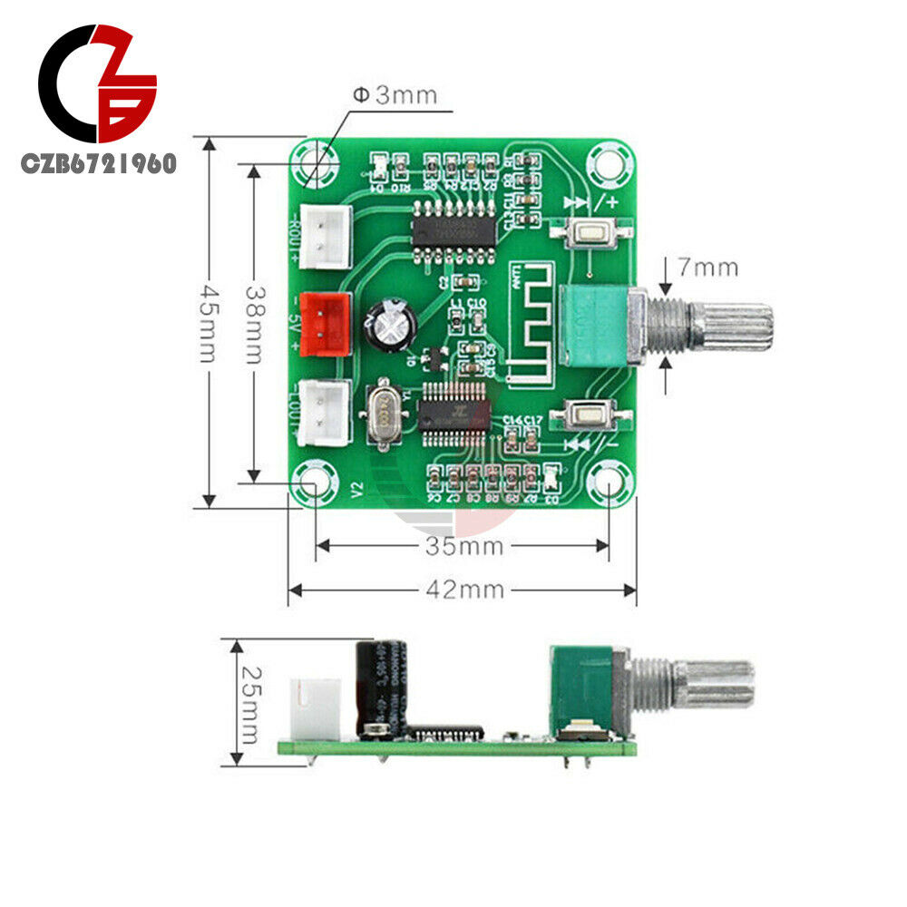 PAM8403 2*5W Bluetooth 5.0 HD Power Wireless Dual Channel Stereo Amplifier Board