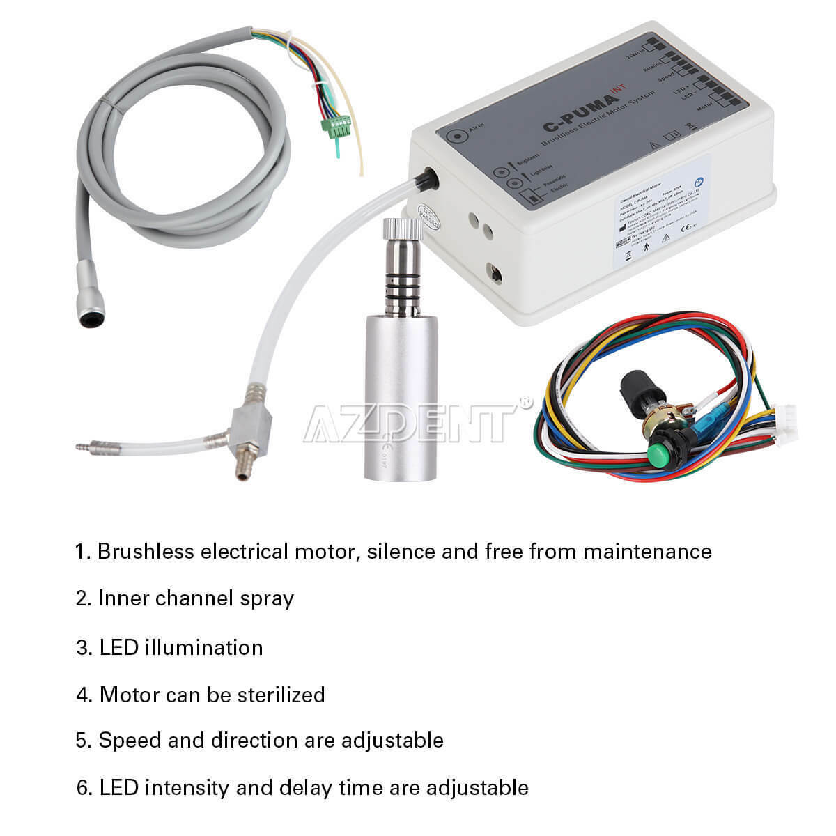 Mini Brushless Electrical Motor Marathon Built-in LED Illumination Dental