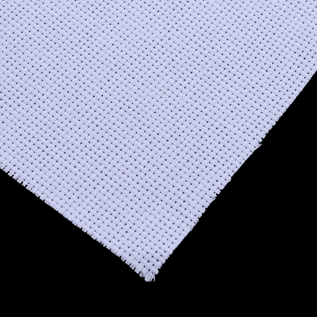3pcs 14ct Aida Cross Needle Stitch Cloth Cotton Fabric White 45X30CM Easy