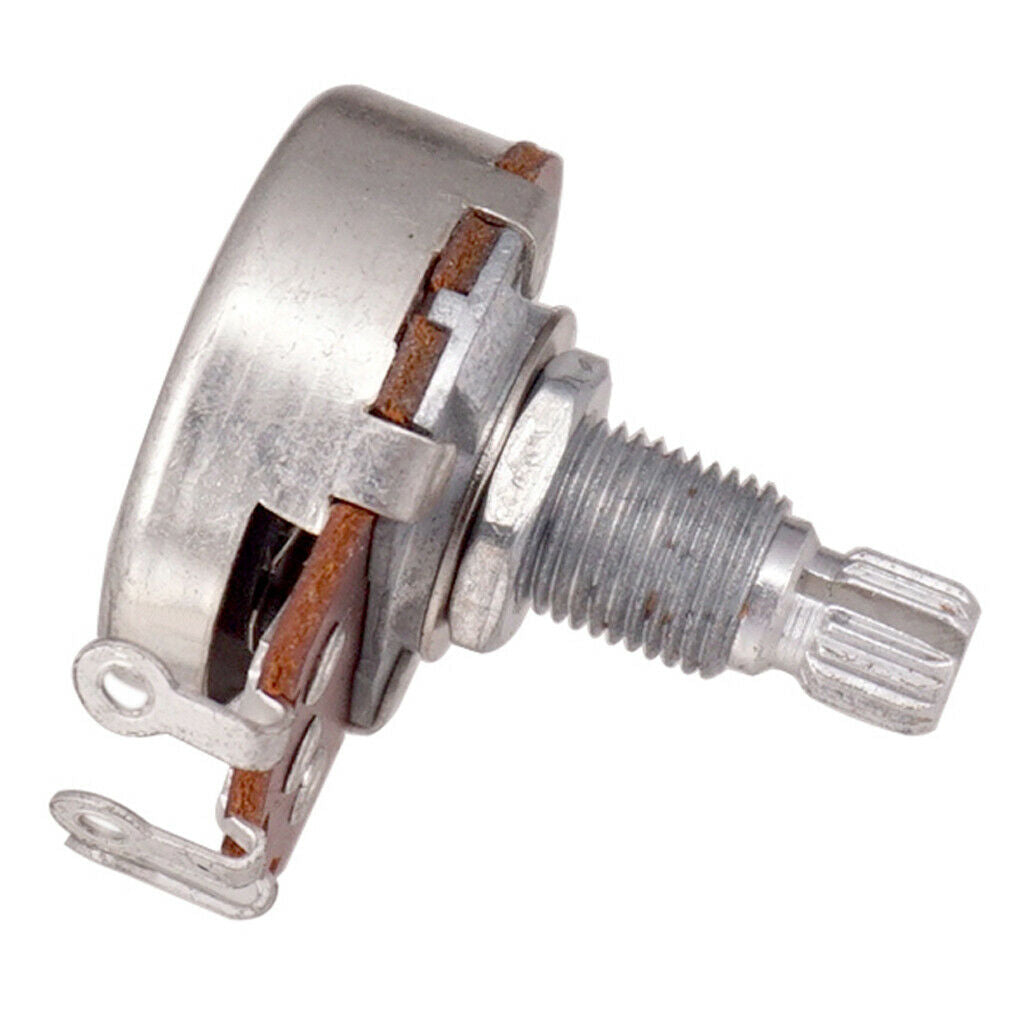 Set of 4 audio taper low friction potentiometers with long split shafts