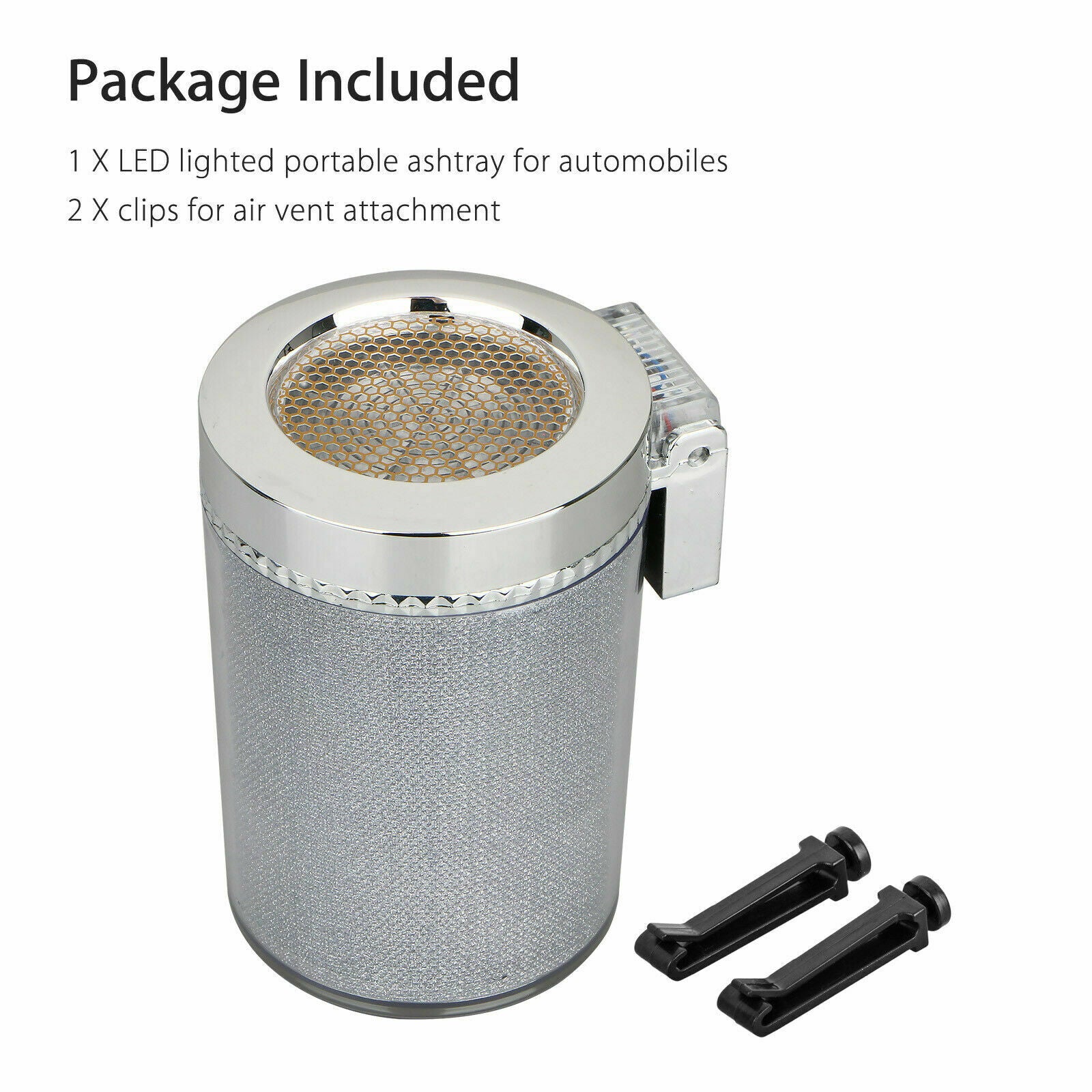 Colorful LED LightPortable Car Travel Cigarette Cylinder Ashtray Holder Cup