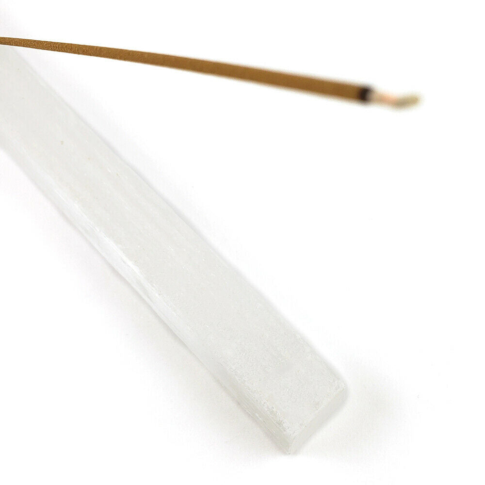 7.5" Selenite Incense Holder With Palo Santo Incense Sticks Cleanse Recharge