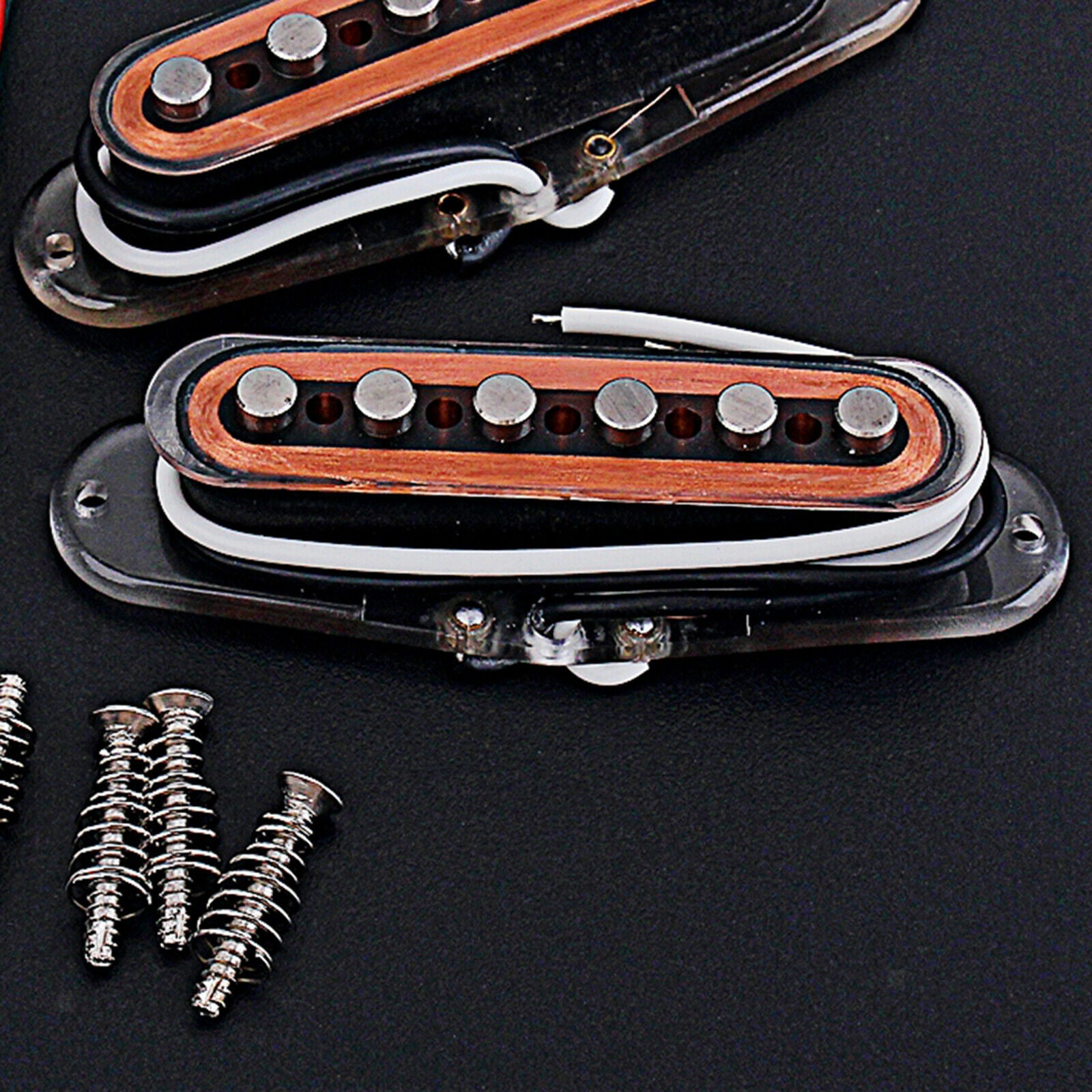 3 Pcs Black Set of Single Coil Pickups for ST Guitar Replacement Parts