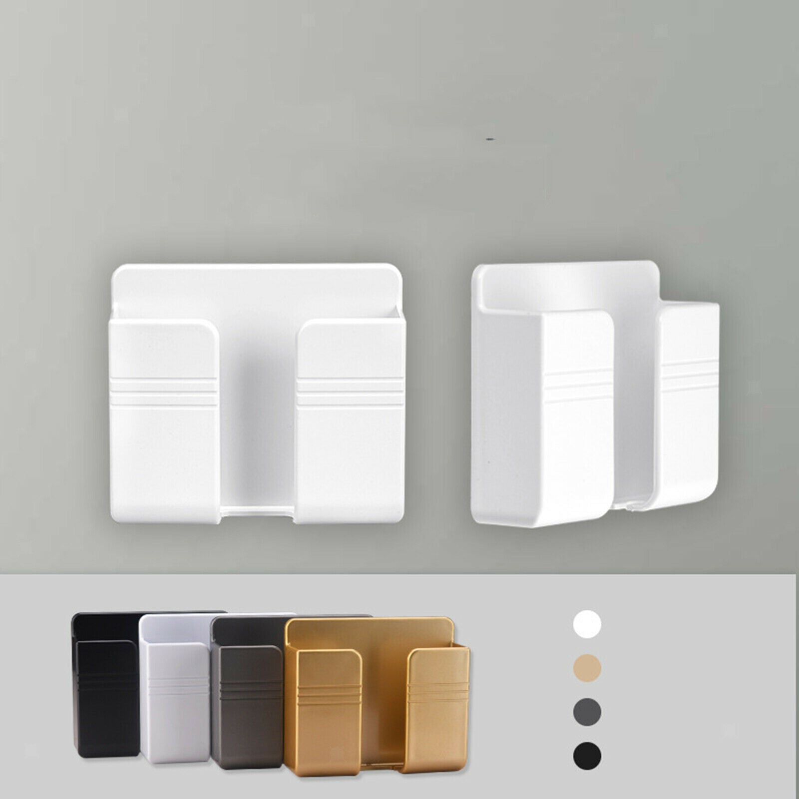 Wall-Mounted Storage Box Organizer Case Charger Pocket for Phone Home office