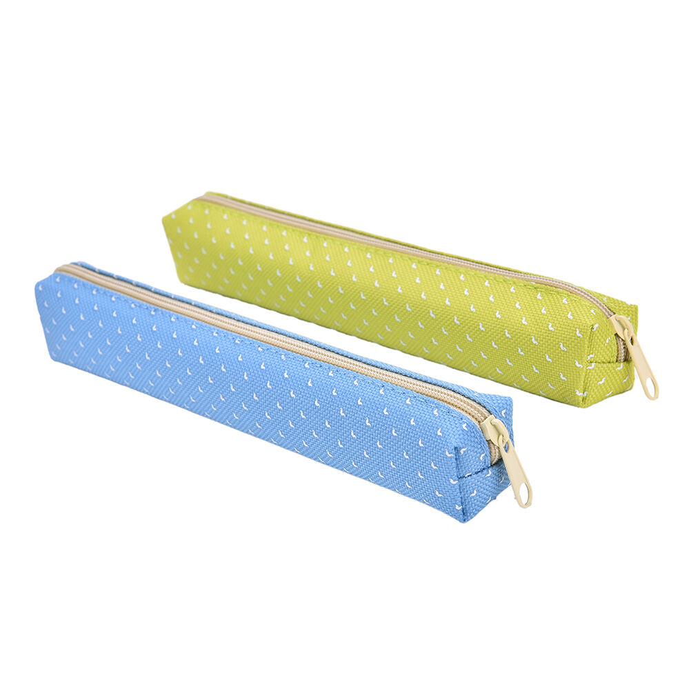 Candy Color Pencil Case Dot  Pen Bag Stationery Pouch Office School Supplies TH