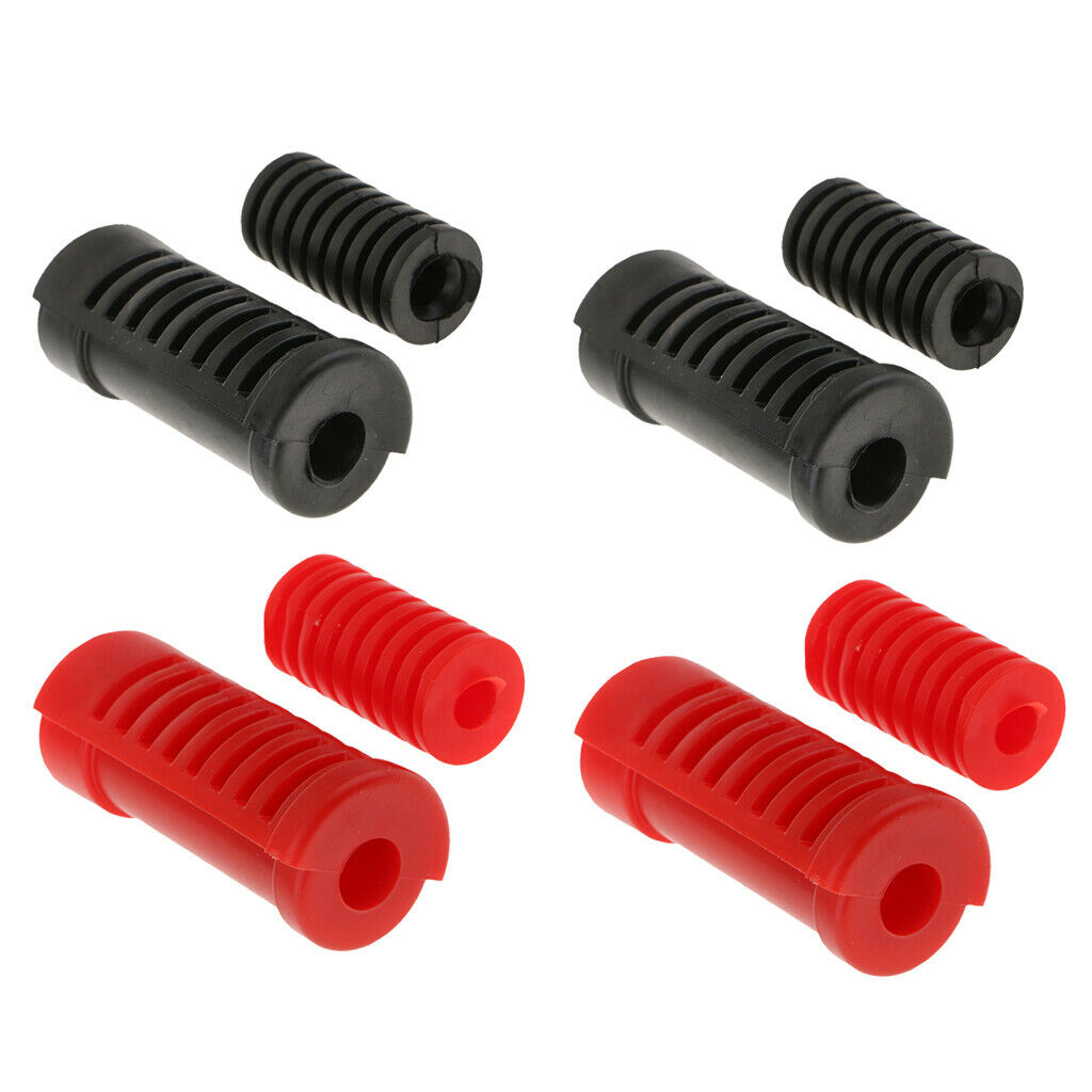 8Pcs Motorcycle Gear Shift Shifter Lever Rod & Footrest Pedal Rubber Covers