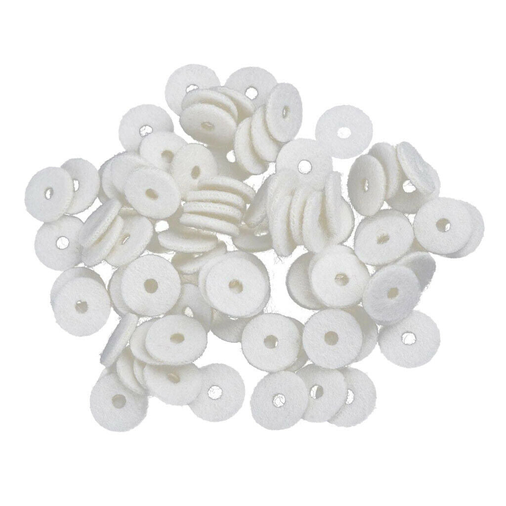 Pack of 90 White Piano Felt Balance Rail Punchings - Keyboard Washers