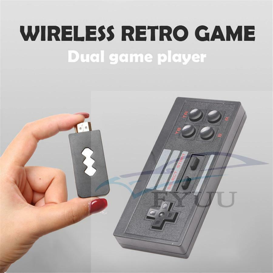 Mini Retro Game Console Built-in 818 Classic Games with 2x Wireless Controllers