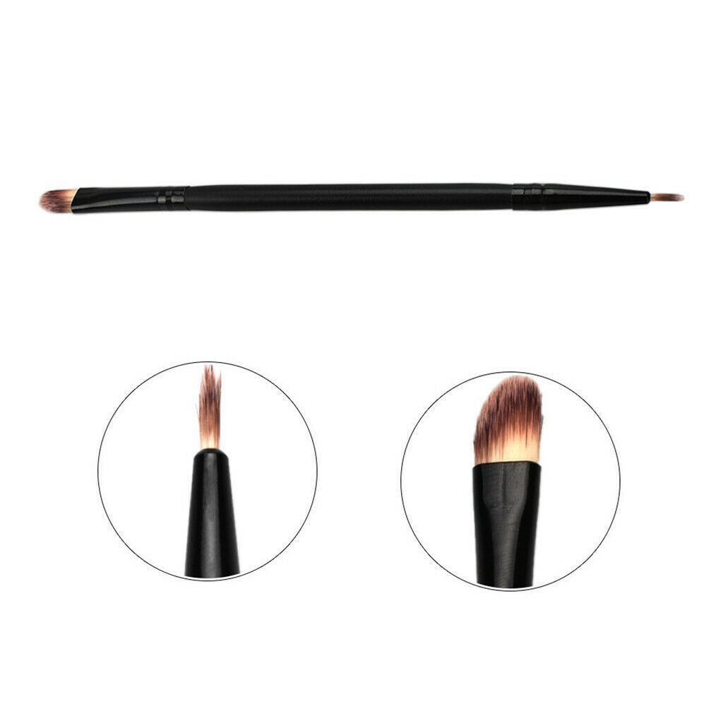 1 Piece Dual Sided Eyeliner Eyeshadow Brush - Premium Synthetic Angled Eyeshadow