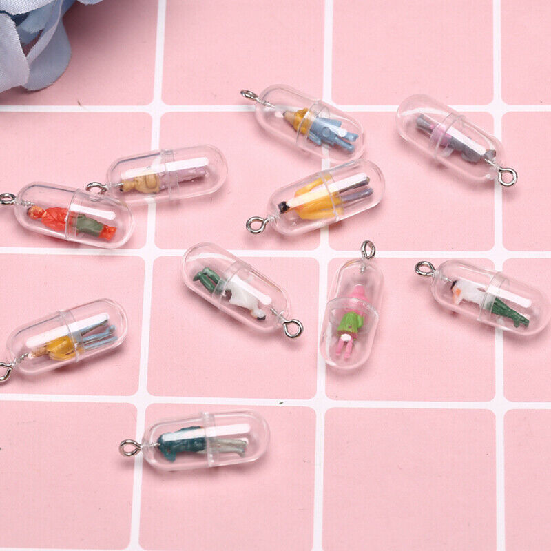 10pcs Funny Capsule Villain Charms Pendants DIY Jewelry Findings Craft Mak G BU