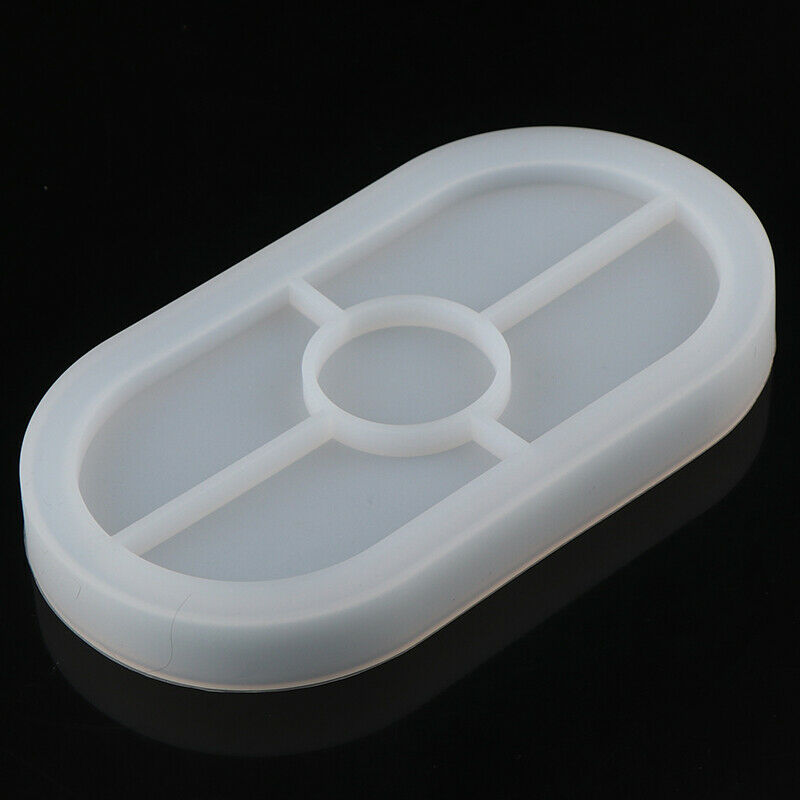 Concrete Oval Mold Ashtray Coaster Square Flexible Silicone Tray Mold EpoxyB Lt