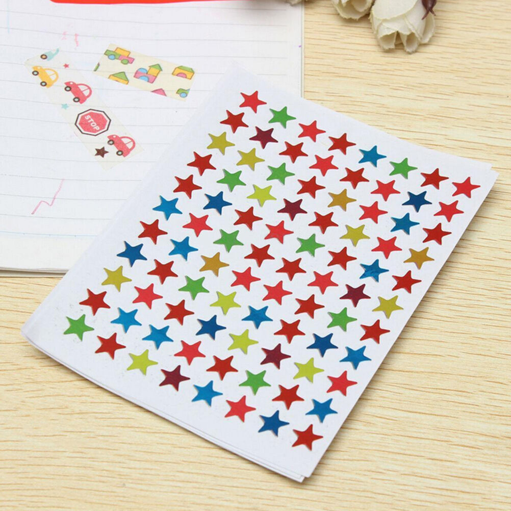 New 880Pcs Star Shape Stickers Labels For Children Teacher Reward DIY BD.l8