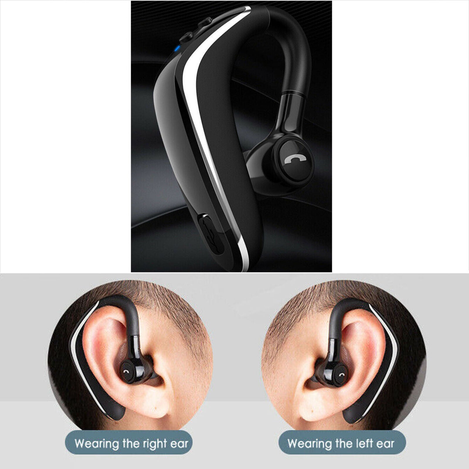 Hands Free Ear-Hook Wireless bluetooth Earphone Bone Conduction Headset with Mic