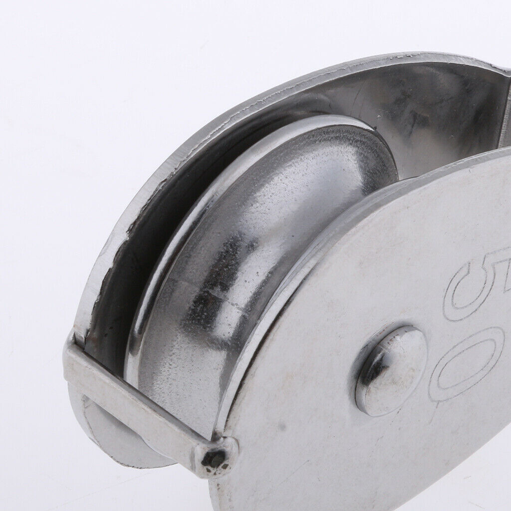 Set of 2 Single Sheave Pulley Block Hanging Wheel 360 Degrees Rotation