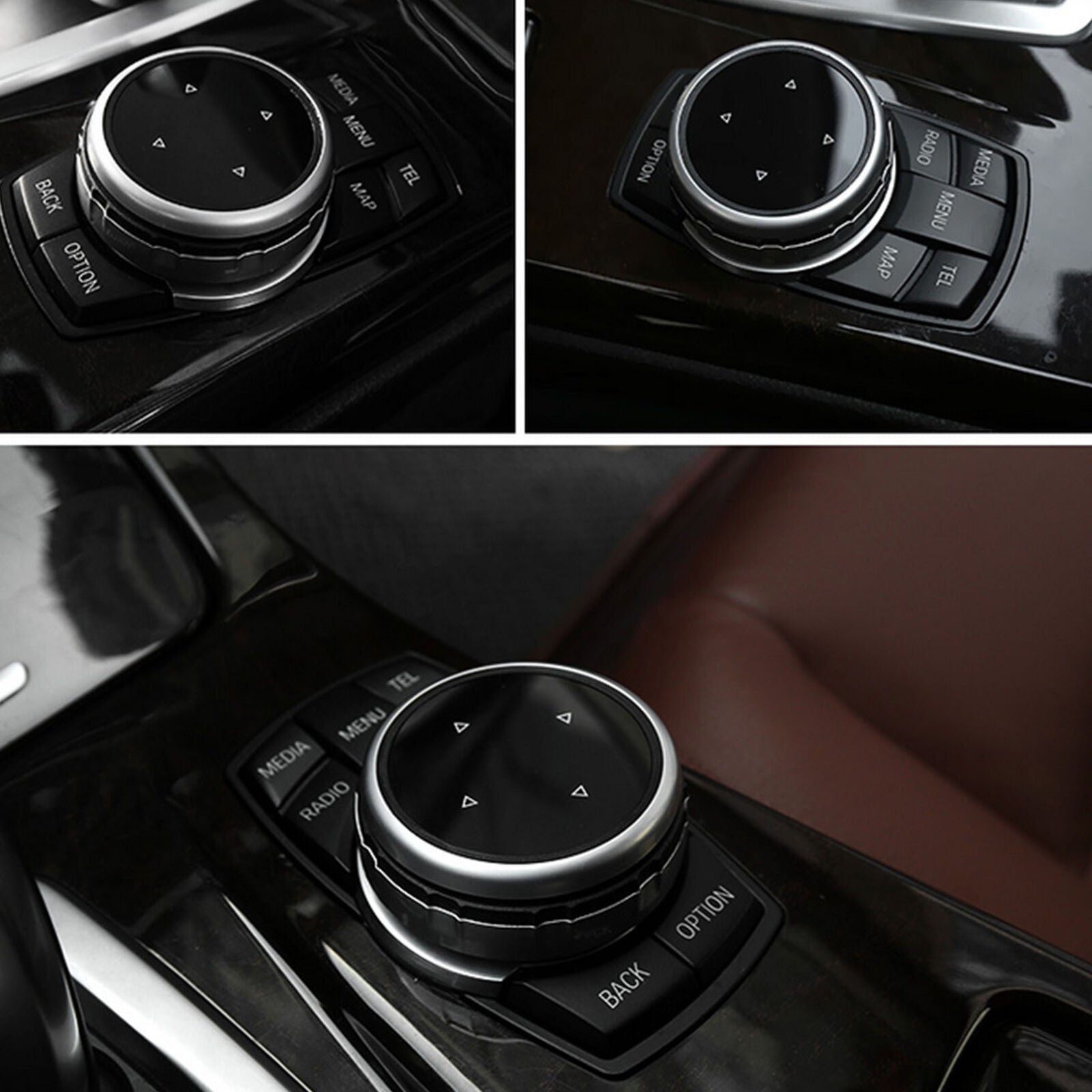 IDrive Car Big Multi Media Knob Cover Button Trim Controller For BMW F10 F20 F30