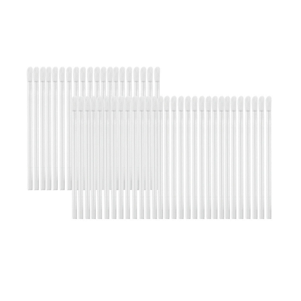 100 Pack Disposable Angled Lipstick Lip Tint Brushes Cosmetic Tools Kit