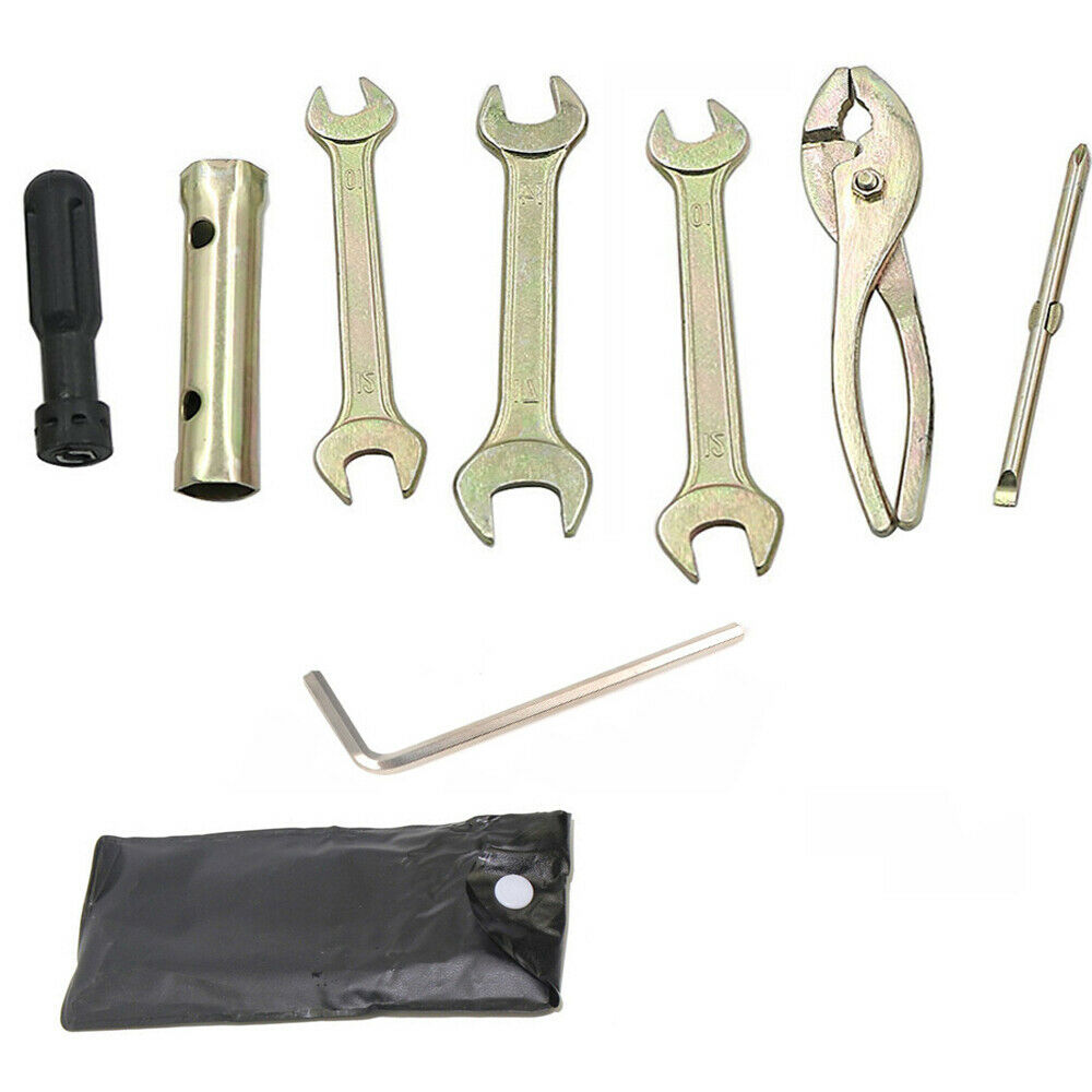 Motorcycle Spark Plug Spanner Wrench Socket Repair Tool Kit Portable Universal