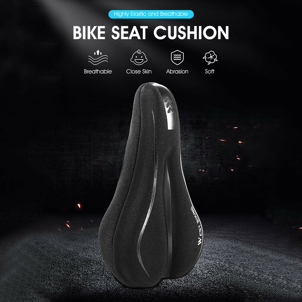 Bike Bicycle Saddle Cover Reflective Strip MTB Cycling Seat Cushion Pad  @