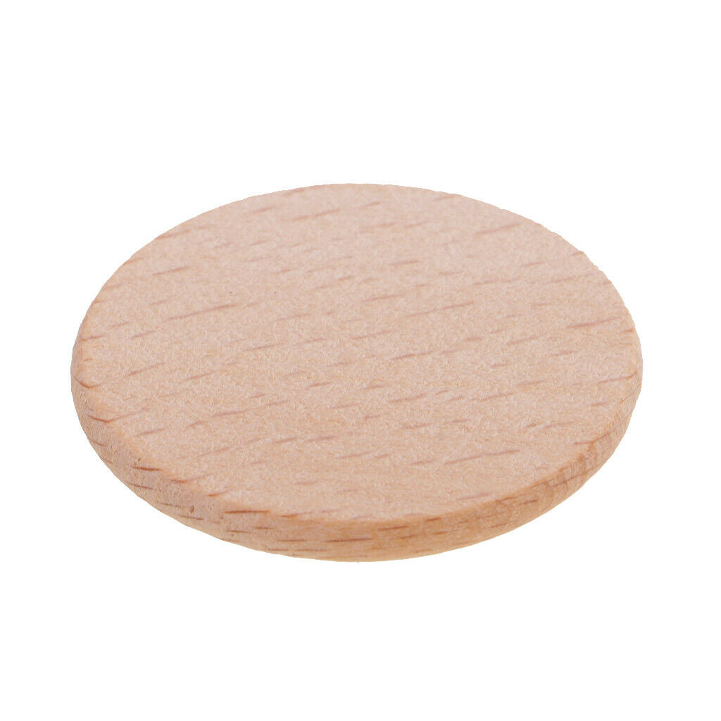 20x Round Wooden Slices Blank DIY Wood Pieces Unfinished Art Building 36mm
