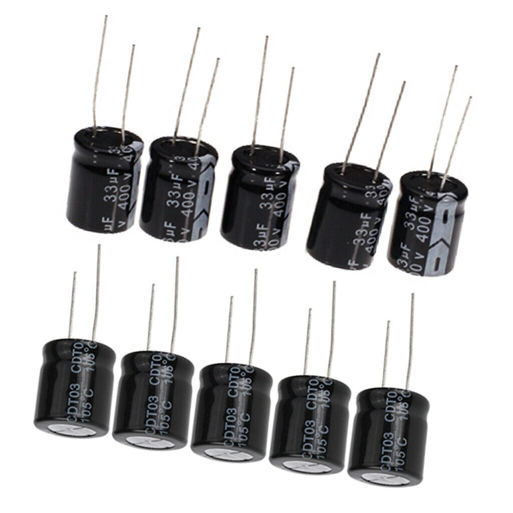 47uF 33uF 400V Low-ESR Aluminum Electrolytic Capacitors - Radial  10 Set