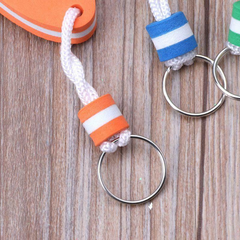 5Pcs Oval Foam Floating Keychain Boating Fishing Surfing Outdoor Sports Keyrings