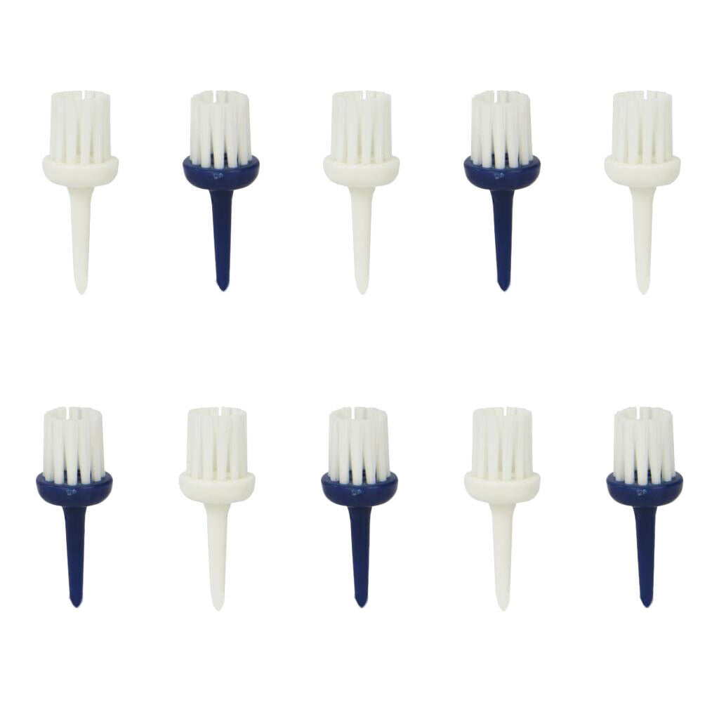 10pcs Pro Golf Brush Tees Driver Training Supplies Golf Brushes Tees 52mm