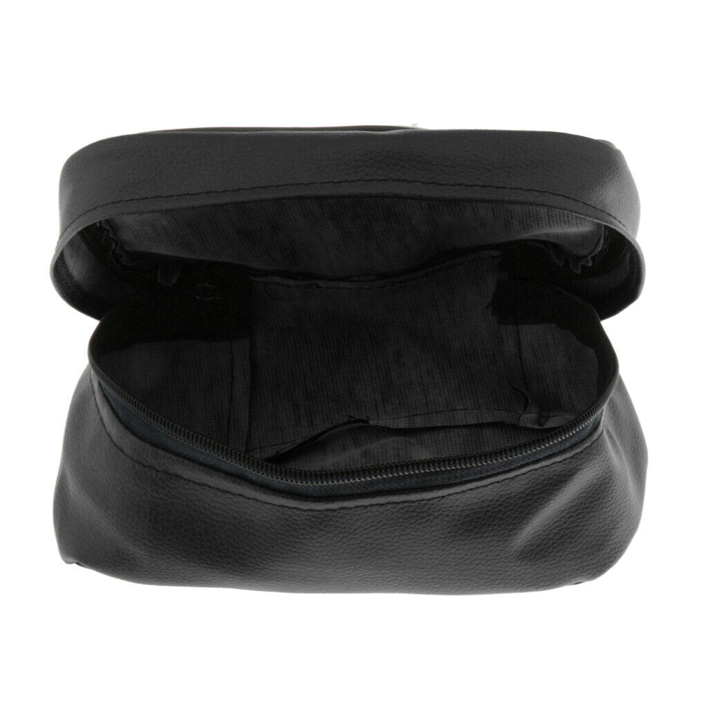 2pcs Black Scooter Motorcycle Rear Tail Seat Back Waterproof Sport PU Bag
