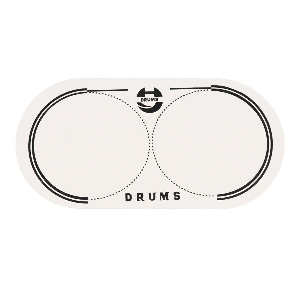 Double Drum Patch for Drumheads Kick Accessory Percussion Instrument White